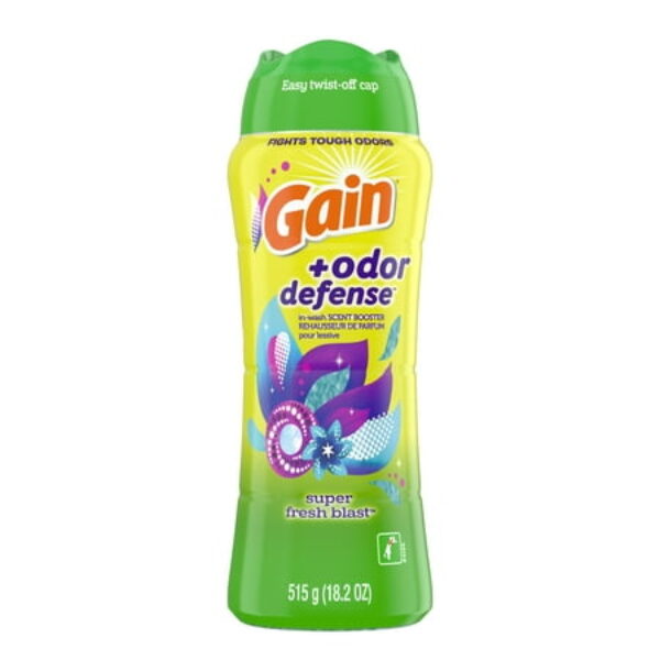 Gain + Odor Defense In-Wash Scent Booster, Super Fresh Blast Scent, 18.2 oz