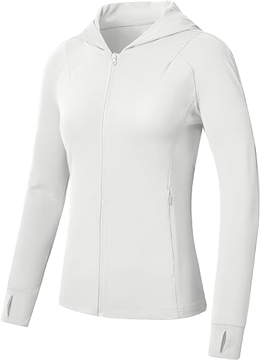 Rdruko Women's Lightweight Workout Jacket Full Zip Athletic Jackets Slim Fit Running Track Jacket with Thumb Holes