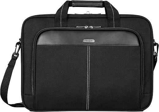 Targus 15-16 Inch Classic Slim Ergonomic Briefcase and Messenger Bag for 16" Laptops and Under (TCT027US)